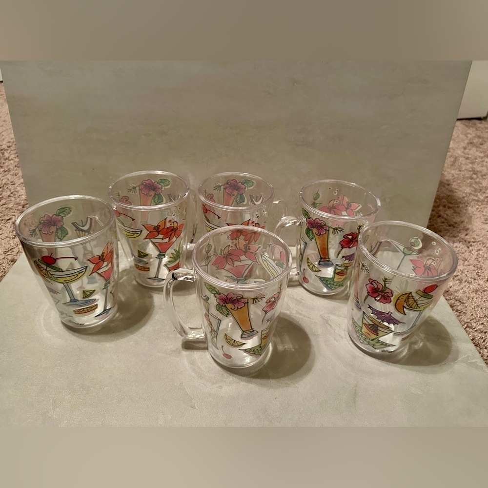 Set of 6~Vintage “Mixed Drinks” Tumblers Drinking Glasses - Picture 2 of 8